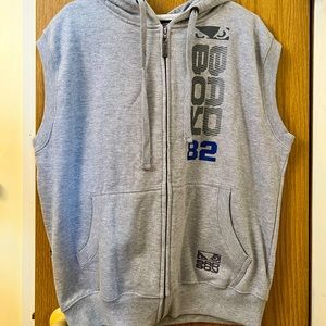 Mens Sleeveless Sweater Hoodie